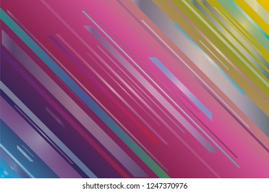 Colorful dynamic, motion background. Minimal geometric design. Gradient shapes composition. Vector illustration