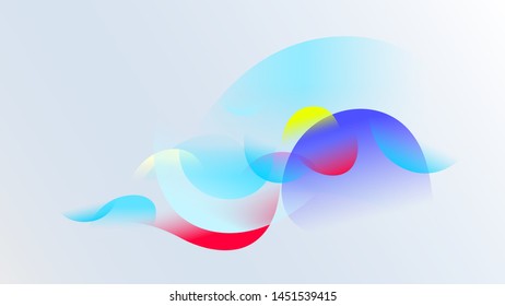 Colorful dynamic motion wave effect abstract vector background