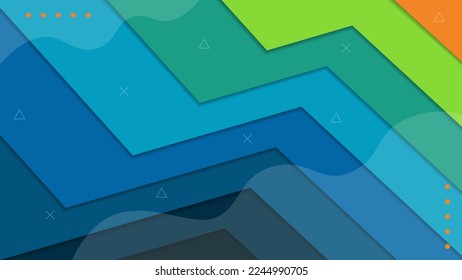 Forma dinámica colorida y fondo abstracto de línea para papel de escritorio, página de aterrizaje o banner de sitio web