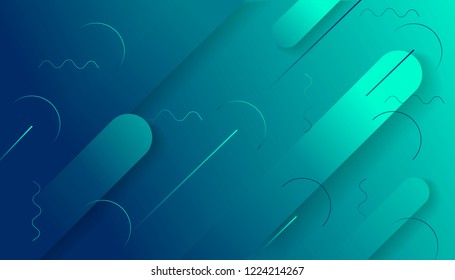 Colorful dynamic shapes composition on gradient background. Geometric trendy template for poster cover banner flyer report brochure vector illustration