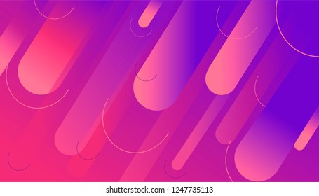 Colorful dynamic shapes composition on gradient background. Geometric trendy template for poster cover banner flyer report brochure vector illustration
