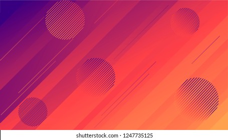 Colorful dynamic shapes composition on gradient background. Geometric trendy template for poster cover banner flyer report brochure vector illustration