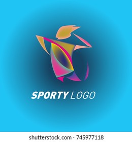 Colorful Dynamic Sport Logo and Icon. Sport Event and Health Activity Design Template.