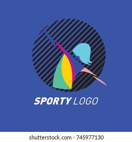 Colorful Dynamic Sport Logo and Icon. Sport Event and Health Activity Design Template.