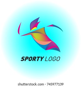 Colorful Dynamic Sport Logo and Icon. Sport Event and Health Activity Design Template.