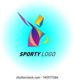 Colorful Dynamic Sport Logo and Icon. Sport Event and Health Activity Design Template.