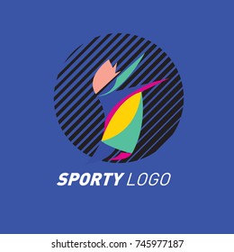 Colorful Dynamic Sport Logo and Icon. Sport Event and Health Activity Design Template.