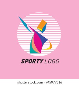 Colorful Dynamic Sport Logo and Icon. Sport Event and Health Activity Design Template.