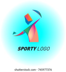Colorful Dynamic Sport Logo and Icon. Sport Event and Health Activity Design Template.