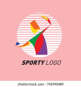 Colorful Dynamic Sport Logo and Icon. Sport Event and Health Activity Design Template.