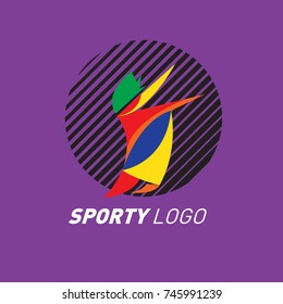 Colorful Dynamic Sport Logo and Icon. Sport Event and Health Activity Design Template.