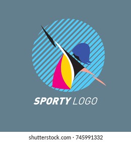 Colorful Dynamic Sport Logo and Icon. Sport Event and Health Activity Design Template.