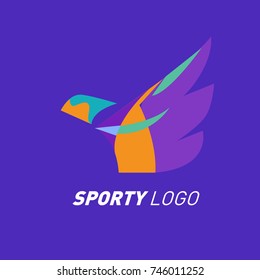 Colorful Dynamic Sport Logo and Icon. Sport Event and Health Activity Design Template.