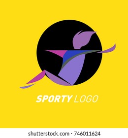 Colorful Dynamic Sport Logo and Icon. Sport Event and Health Activity Design Template.