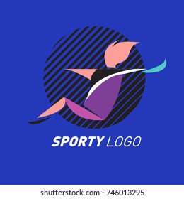 Colorful Dynamic Sport Logo and Icon. Sport Event and Health Activity Design Template.