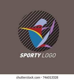 Colorful Dynamic Sport Logo and Icon. Sport Event and Health Activity Design Template.