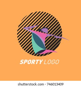 Colorful Dynamic Sport Logo and Icon. Sport Event and Health Activity Design Template.