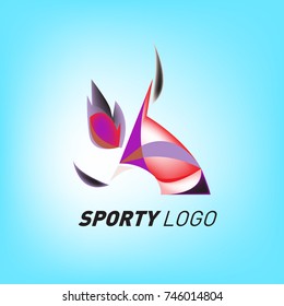Colorful Dynamic Sport Logo and Icon. Sport Event and Health Activity Design Template.