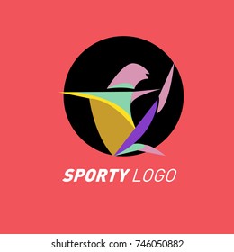 Colorful Dynamic Sport Logo and Icon. Sport Event and Health Activity Design Template.