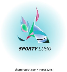 Colorful Dynamic Sport Logo and Icon. Sport Event and Health Activity Design Template.
