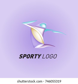 Colorful Dynamic Sport Logo and Icon. Sport Event and Health Activity Design Template.