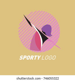 Colorful Dynamic Sport Logo and Icon. Sport Event and Health Activity Design Template.