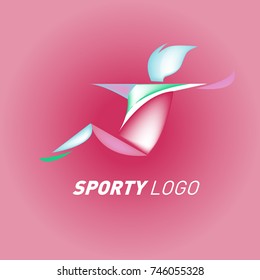 Colorful Dynamic Sport Logo and Icon. Sport Event and Health Activity Design Template.