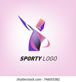 Colorful Dynamic Sport Logo and Icon. Sport Event and Health Activity Design Template.