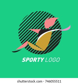 Colorful Dynamic Sport Logo and Icon. Sport Event and Health Activity Design Template.