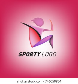 Colorful Dynamic Sport Logo and Icon. Sport Event and Health Activity Design Template.
