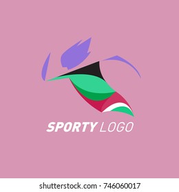 Colorful Dynamic Sport Logo and Icon. Sport Event and Health Activity Design Template.