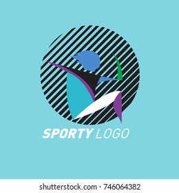 Colorful Dynamic Sport Logo and Icon. Sport Event and Health Activity Design Template.