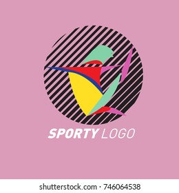 Colorful Dynamic Sport Logo and Icon. Sport Event and Health Activity Design Template.