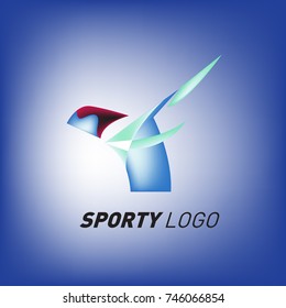 Colorful Dynamic Sport Logo and Icon. Sport Event and Health Activity Design Template.