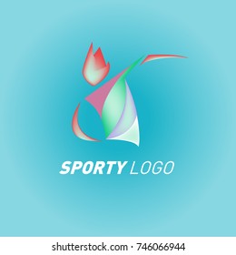 Colorful Dynamic Sport Logo and Icon. Sport Event and Health Activity Design Template.