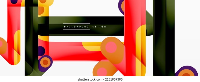 Colorful dynamic stripe composition. Lines geometric creative abstract background for wallpaper, banner or landing