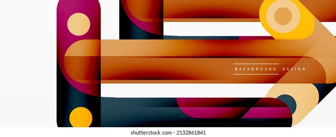 Colorful dynamic stripe composition. Lines geometric creative abstract background for wallpaper, banner or landing