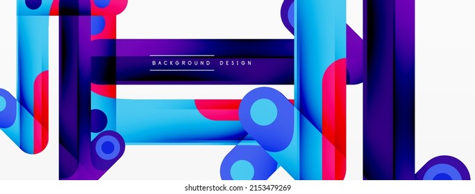 Composición de banda dinámica colorida. Líneas de fondo abstracto creativo geométrico para fondo de pared, banner o aterrizaje