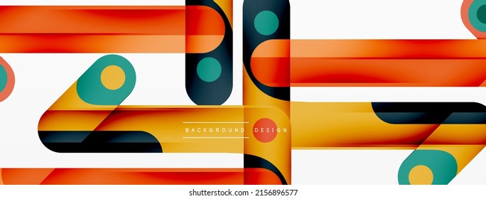 Colorful dynamic stripe composition. Lines geometric creative abstract background for wallpaper, banner or landing