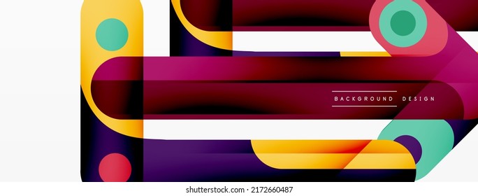 Colorful dynamic stripe composition. Lines geometric creative abstract background for wallpaper, banner or landing