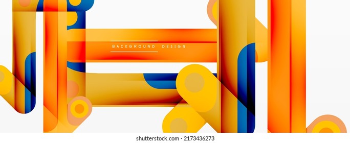 Colorful dynamic stripe composition. Lines geometric creative abstract background for wallpaper, banner or landing