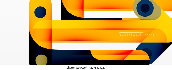 Composición de banda dinámica colorida. Líneas de fondo abstracto creativo geométrico para fondo de pared, banner o aterrizaje