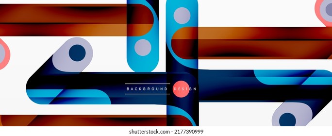Composición de banda dinámica colorida. Líneas de fondo abstracto creativo geométrico para fondo de pared, banner o aterrizaje