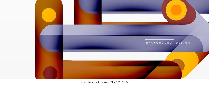 Composición de banda dinámica colorida. Líneas de fondo abstracto creativo geométrico para fondo de pared, banner o aterrizaje