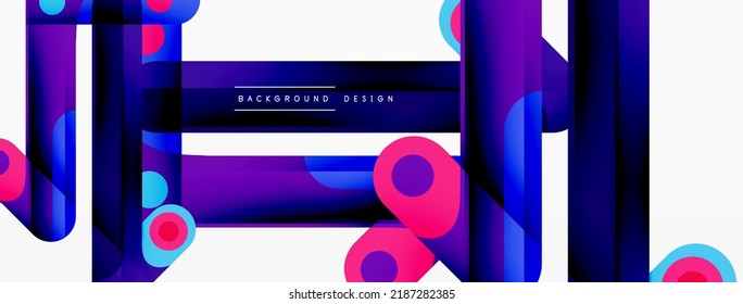 Colorful dynamic stripe composition. Lines geometric creative abstract background for wallpaper, banner or landing