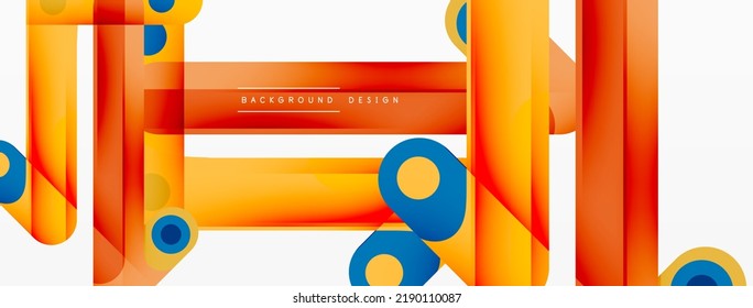 Composición de banda dinámica colorida. Líneas de fondo abstracto creativo geométrico para fondo de pared, banner o aterrizaje