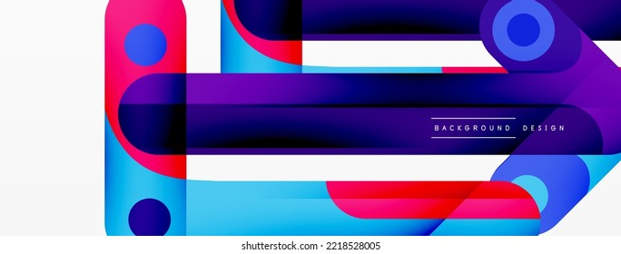 Colorful dynamic stripe composition. Lines geometric creative abstract background for wallpaper, banner or landing