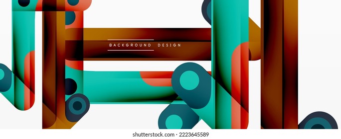 Colorful dynamic stripe composition. Lines geometric creative abstract background for wallpaper, banner or landing