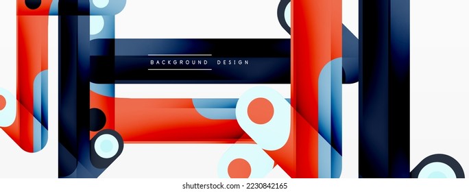 Colorful dynamic stripe composition. Lines geometric creative abstract background for wallpaper, banner or landing