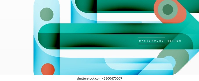 Composición de banda dinámica colorida. Líneas de fondo abstracto creativo geométrico para fondo de pared, banner o aterrizaje